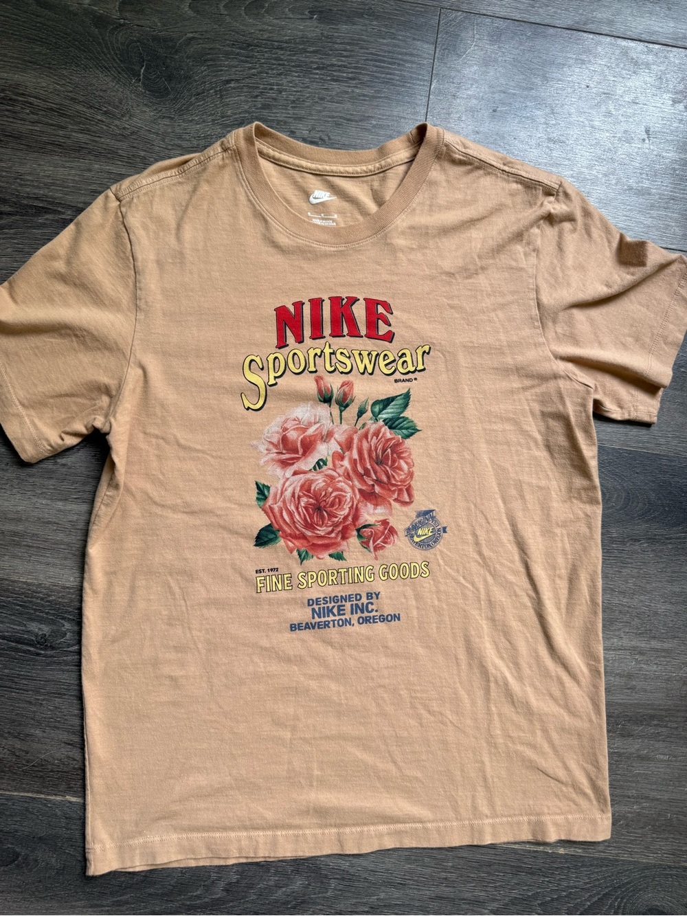 Nike Men’s Peach Floral Sportswear Tee
